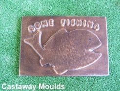 Gone Fishing w-Fish Sign Plaque