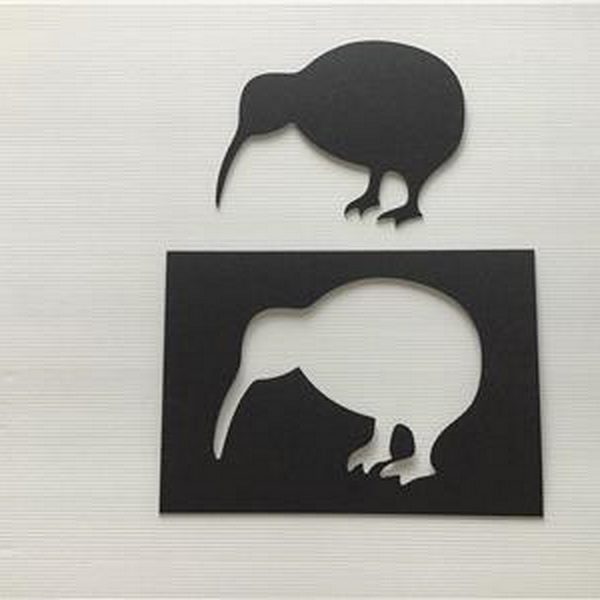 Kiwi Stencil and Silhouette Set - Castaway Mouldings & Designs Store