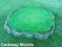 LOG STEPPING STONE WITH 2 DIFFERENT COLOUR PAINTS