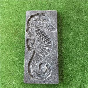 Seahorse water dish bird feeder mold plaster cement casting mould 