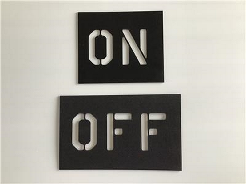 On/off Pattern ON OFF Stencils - 90mm High - Ideal for Wall & Floor - Castaway ...