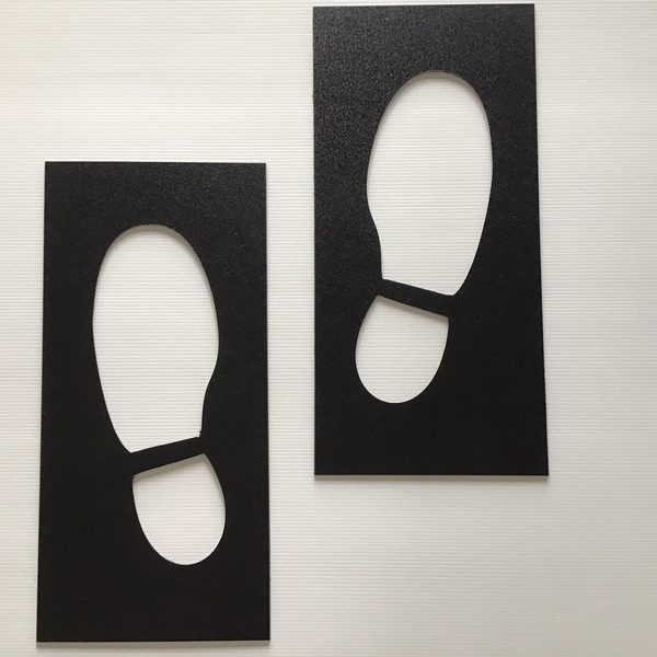 Shoe Print Stencils &amp; Silhouettes - Left and Right - Castaway Mouldings ...