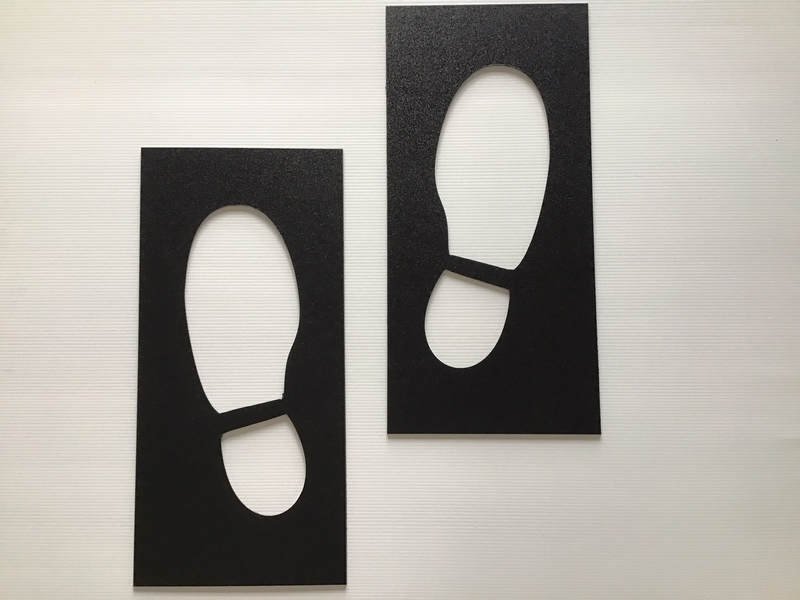 Shoe Print Stencils &amp; Silhouettes - Left and Right - Castaway Mouldings ...