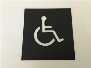 Disabled - Wheelchair User Sign Stencil - Castaway Mouldings &amp; Designs ...