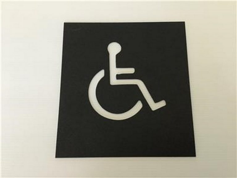 Disabled - Wheelchair User Sign Stencil - Castaway Mouldings &amp; Designs ...